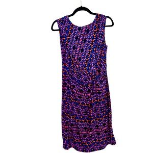 Chaus New York | Sleeveless Multicolor Ruched Shift Dress | Size Medium